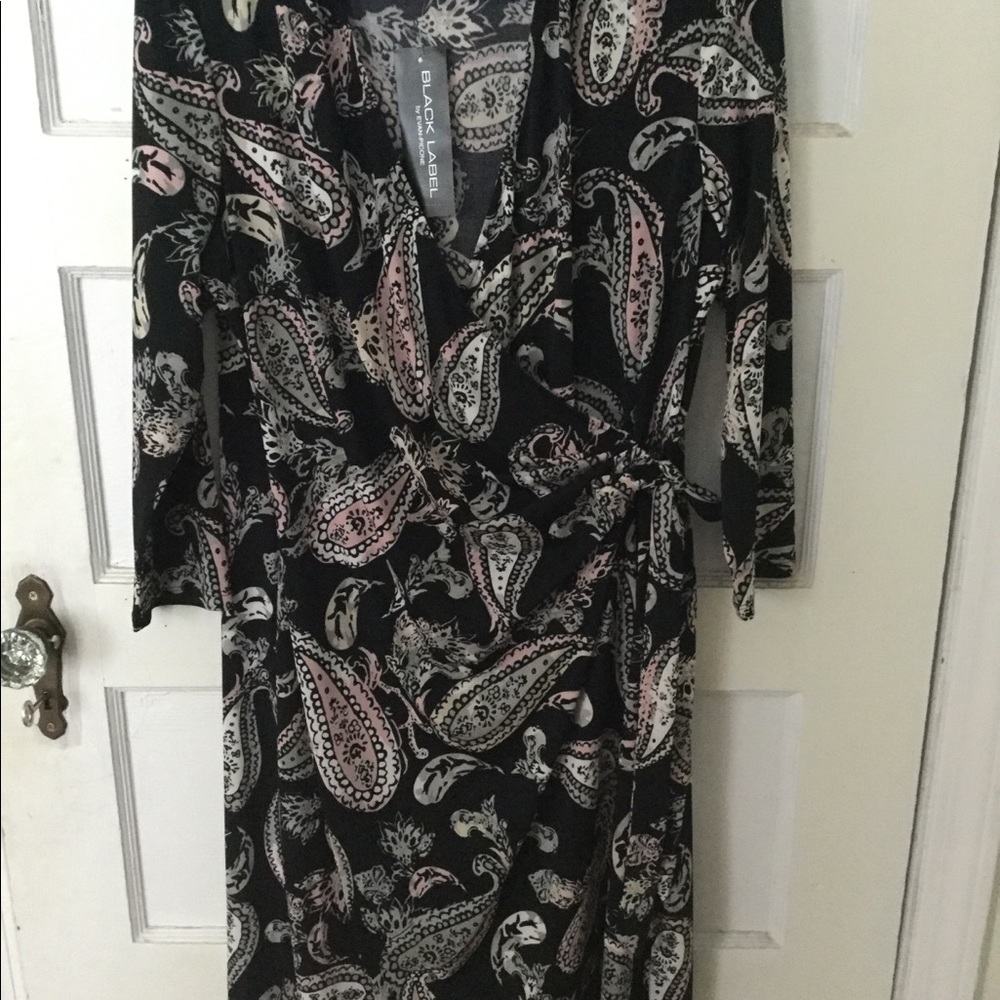 Evan Picone Paisley Wrap Dress